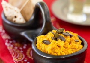MedHelp Healthy Curried Pumpkin Hummus Healthy Holiday recipe Vandana Bhide